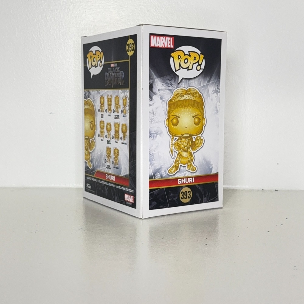 Funko Pop! Marvel #393 Shuri Gold Chrome 2018 Fall Convention Exclusive - Picture 3 of 7